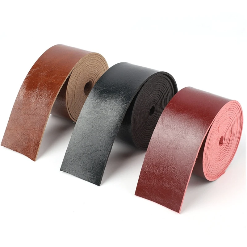 2 Meters Microfiber Leather Strap Belt Strips Suitable for DIY Sewing Craft Projects Pet Collars Traction Ropes Belts Making