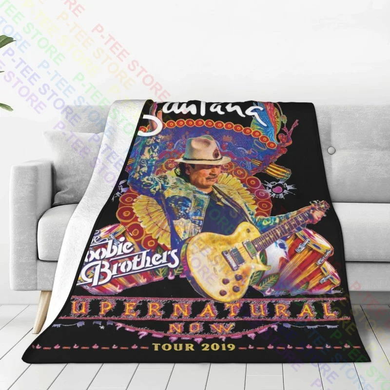 Carlos Santana Global Consciousness Tour 2019 Blanket Warmth Classic Sofa Cover Couch Blanket Camping Blanket