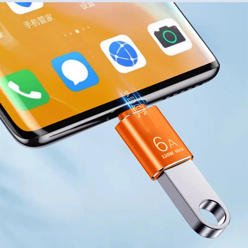 Adaptor pengisi daya PD, konverter Tipe C ke USB3.1 OTG untuk iPhone 15 Universal USB C Tablet ponsel Android USB Disk Transfer Data