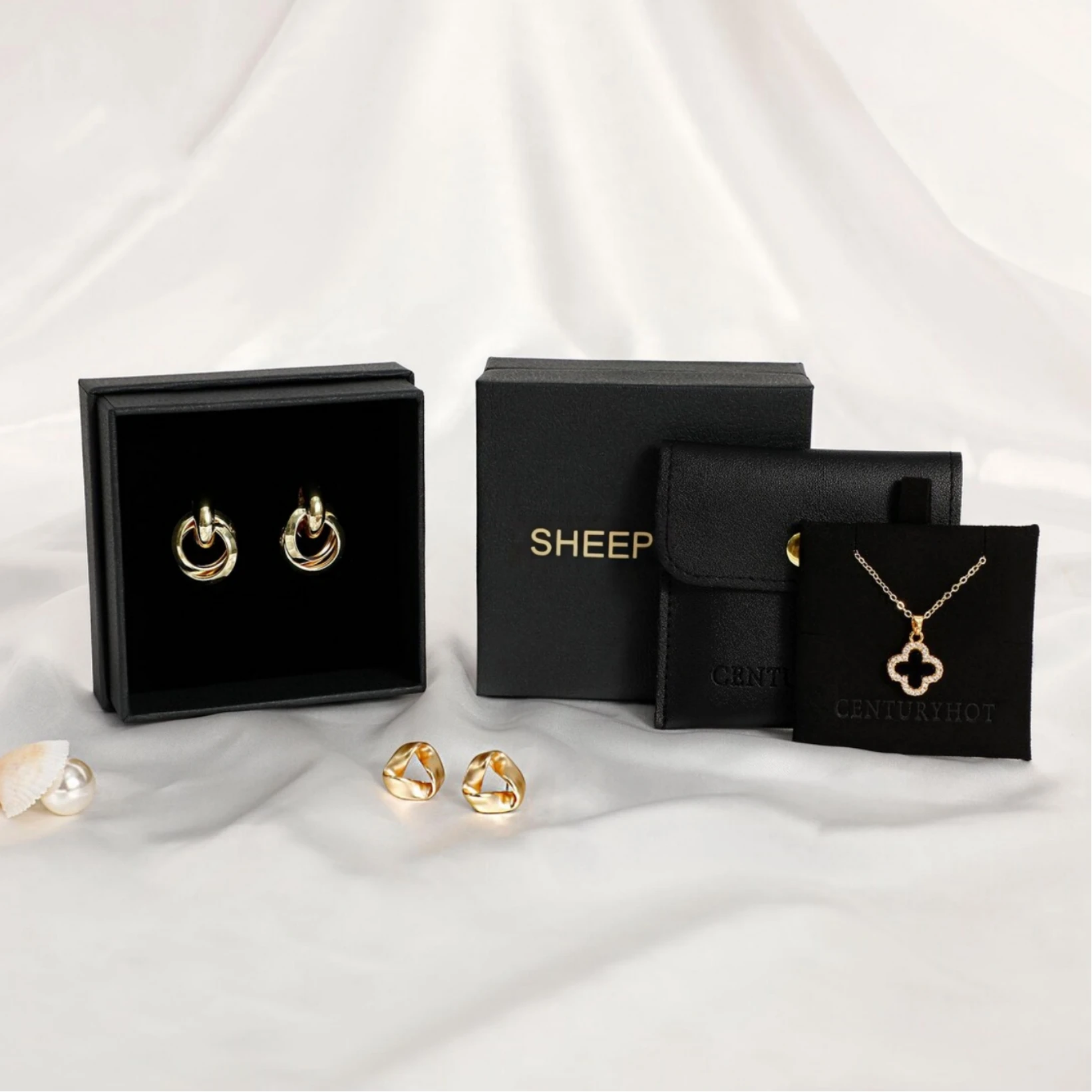 

20 шт. шкатулка для драгоценностей на заказ, упаковка для колец, сережек и ожерелья, 9x9x4 см