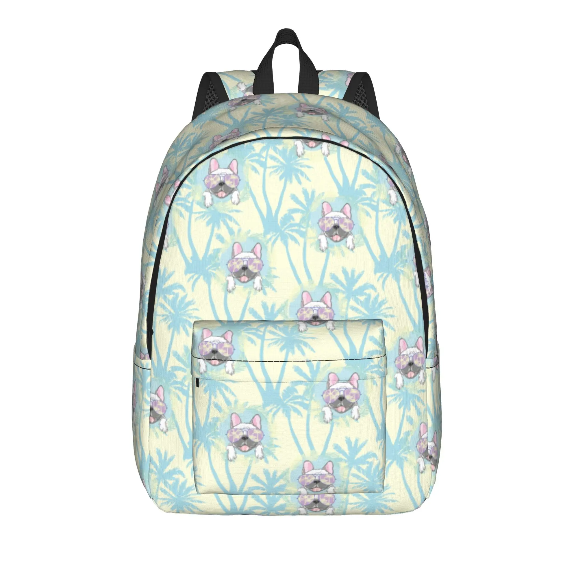 French Bulldog Dog Backpack for Men Women Fashion Student Work Daypack Animal College Canvas Bags Gift