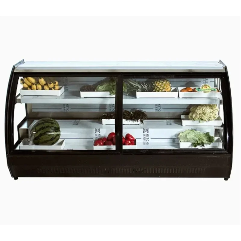 

Customize.Desktop Commercial Refrigerator Refrigerated Display Cabinet with LED Lighting Three-Wheeled Cart Mobile Vending I