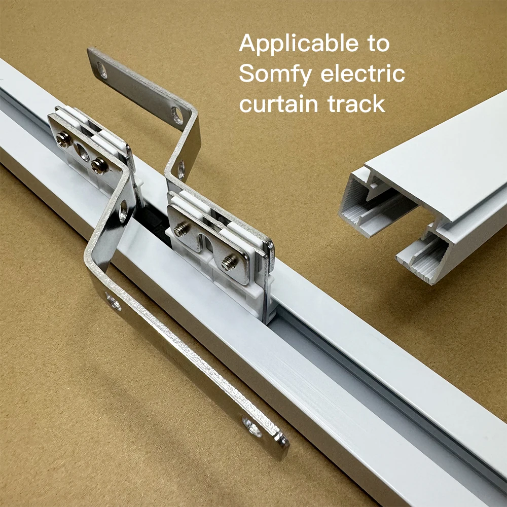2 PCS Master Carrier with Soft Cap for Noise Reduction Appplicable to Motorized Somfy Curtain Track Matched with 10.5mm Belt