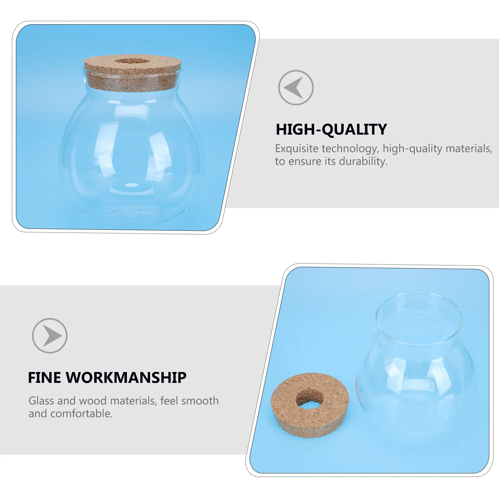 

2 Pcs Hydroponic Vase High Borosilicate Glass Water Planting Simple Transparent Decor Flower Arrangement Household Bottle Smooth