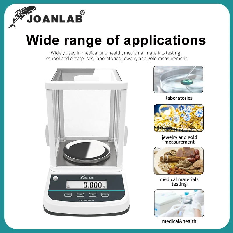 JOANLAB Analytical Balance Lab Digital Scales Electronic Balance Precision Balance Scale Range: 200/300/500g Resolution: 0.001g