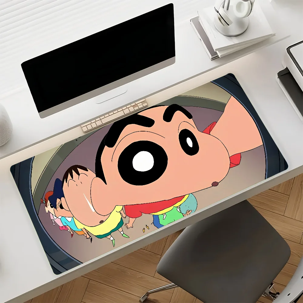 New animation Crayon Shin-chan Cute Mouse Pad Non-slip leather Gamer Balance Computer Mat Decoracion Deskmat Laptop Office Large