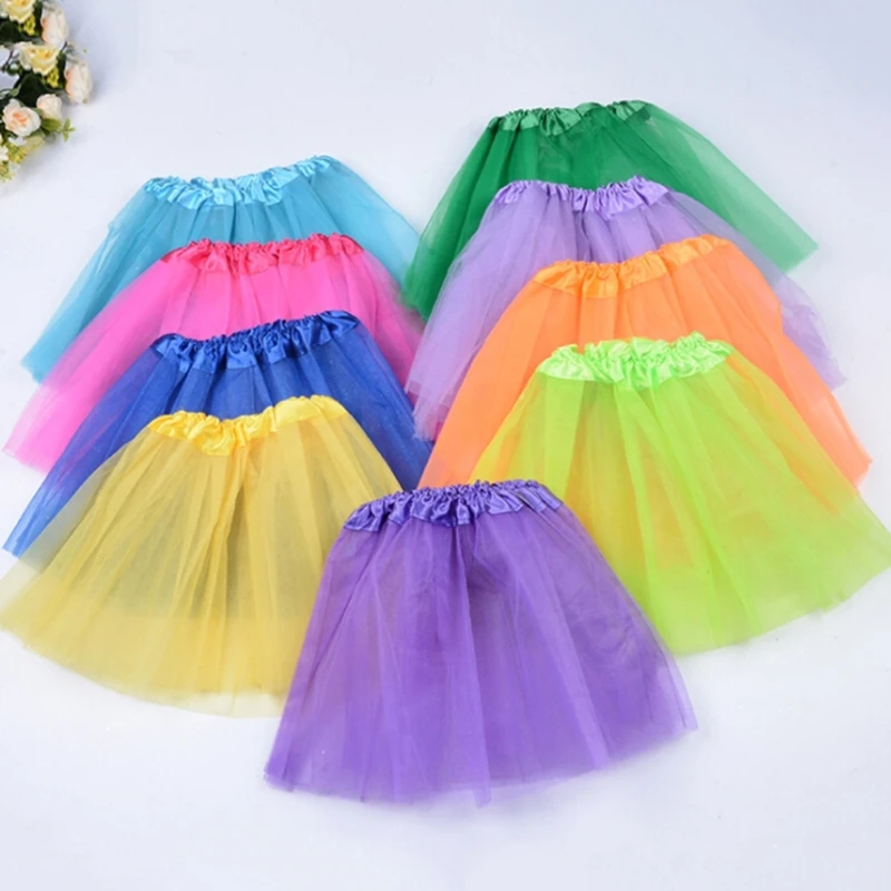 12 Colors Women Adult Three Layer Tulle Ballet Skirt Pleated Sweet Candy Co Dropshipping