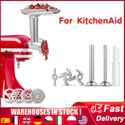 Metal Food Grinder Attachment for KitchenAid Stand Mixer Grinder Accessories Sausage Stuffer Tubes Meat Grinder