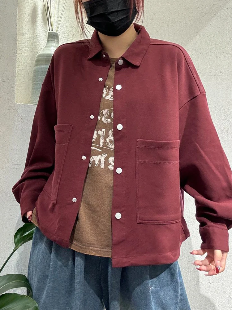 Amax LuluE موضة ربيع 2026 سترات كلاسيكية متينة للسيدات تصميم كوري معاطف فضفاضة للسيدات ملابس خارجية أنيقة للترفيه