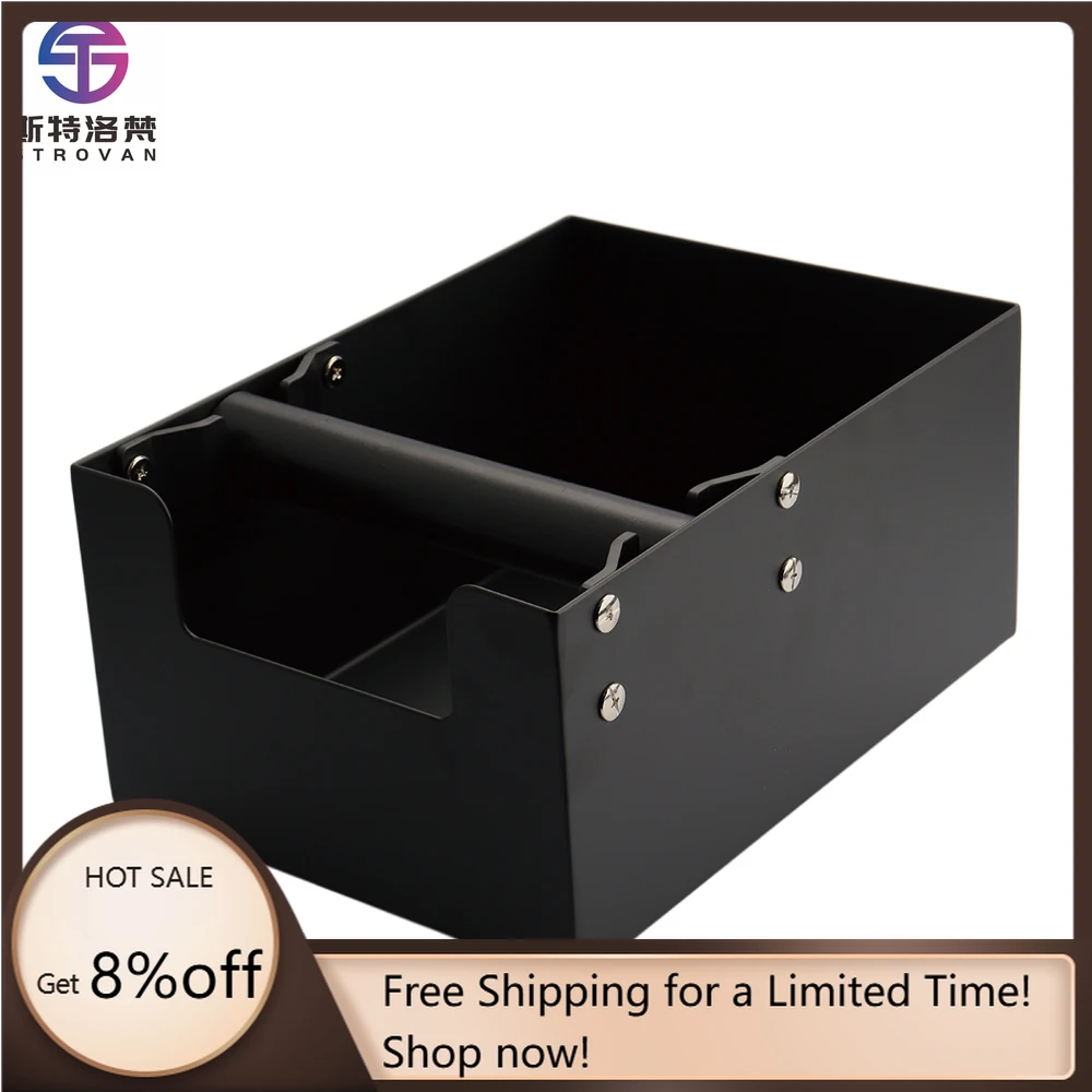 

STLG WJW Barista Tools Coffee Grounds Knock Box Square Stainless Steel Espresso Portafilter Knock Box Design