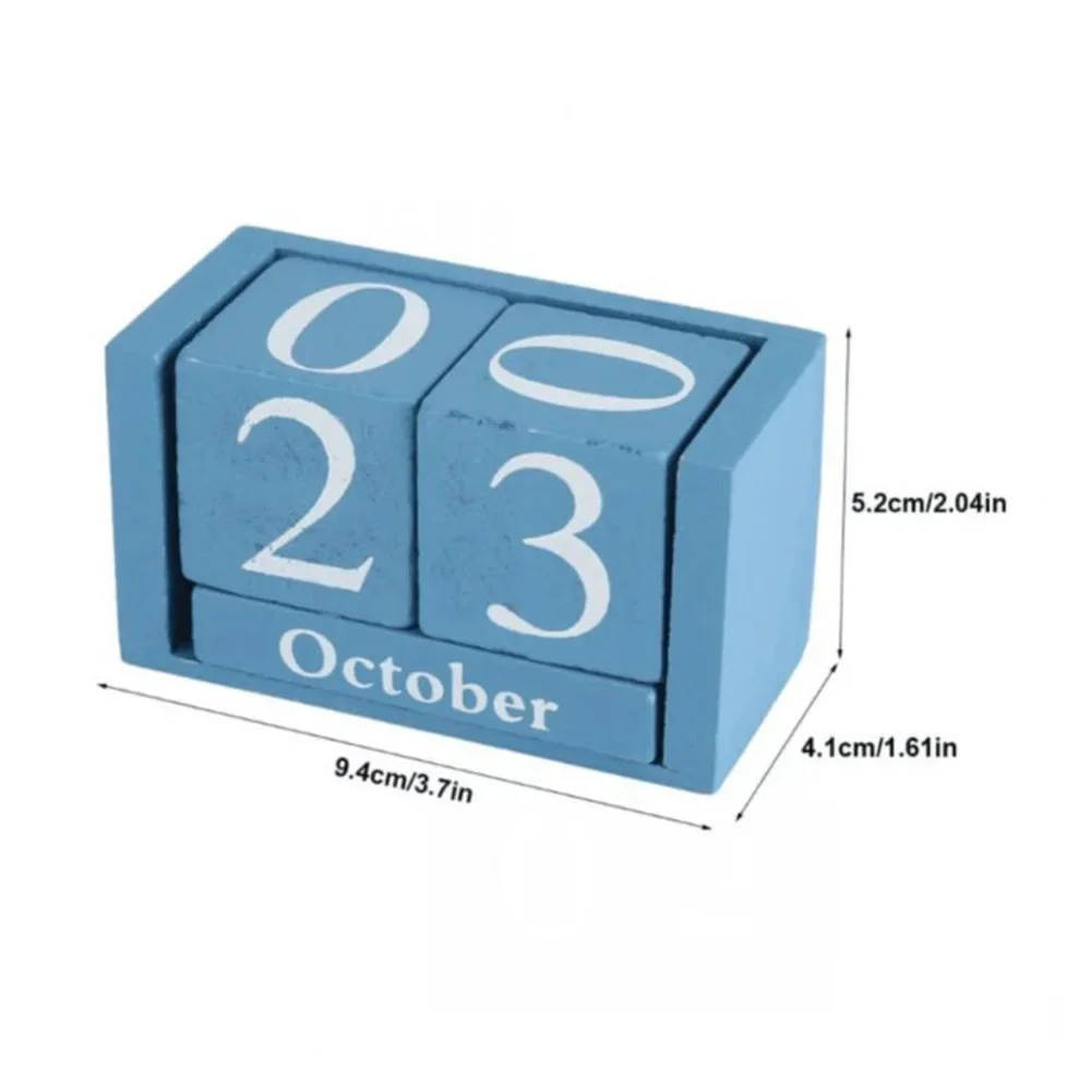 تقويم دائم خشبي عتيق كتل أبدية عرض تاريخ الشهر ملحقات سطح المكتب دعائم التصوير الفوتوغرافي مكتب المنزل