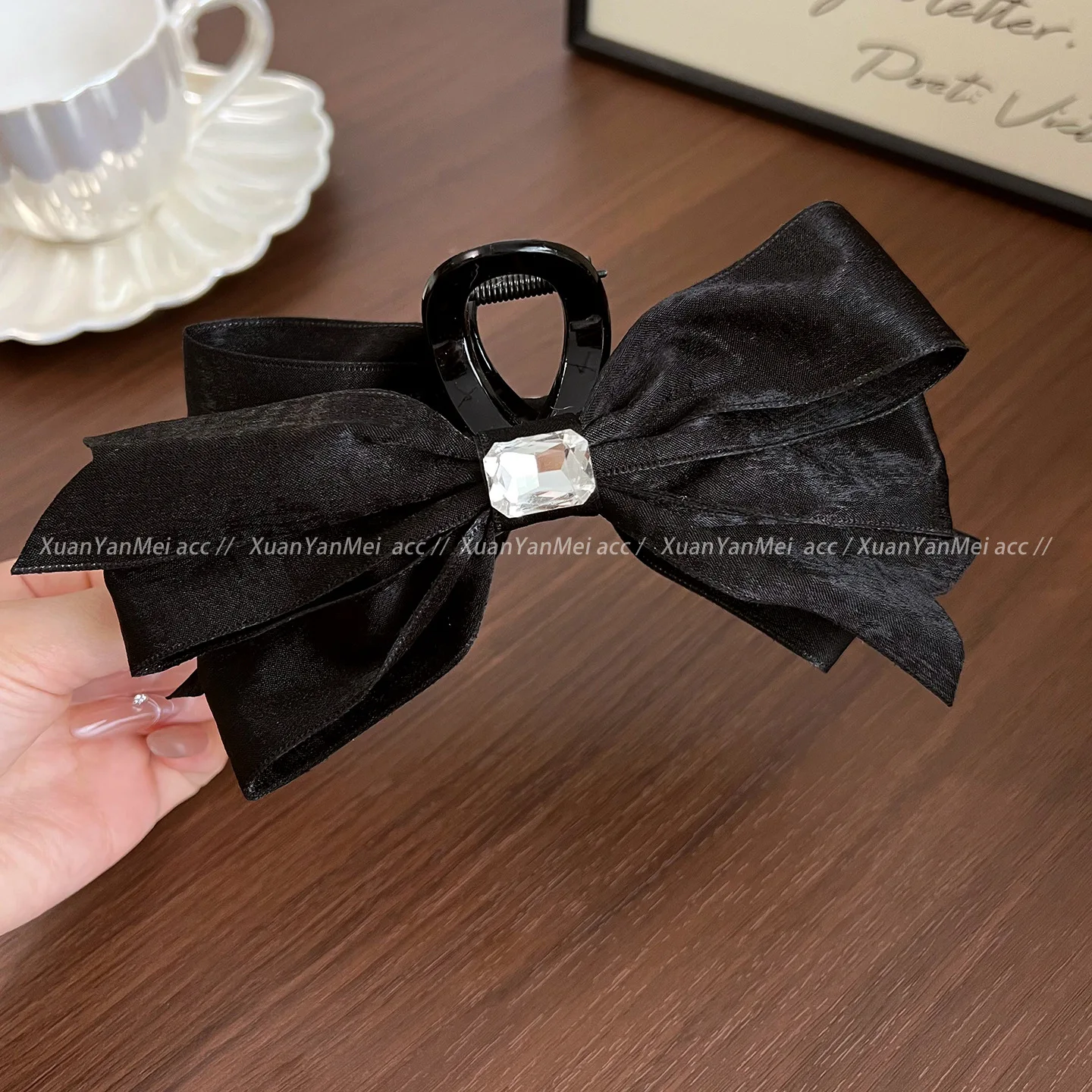 Große Haarklammern aus Netzstoff für Damen, starker Halt und rutschfest, modische Haarspangen als Geschenk für Feiertage und Geburtstage – Detail 13