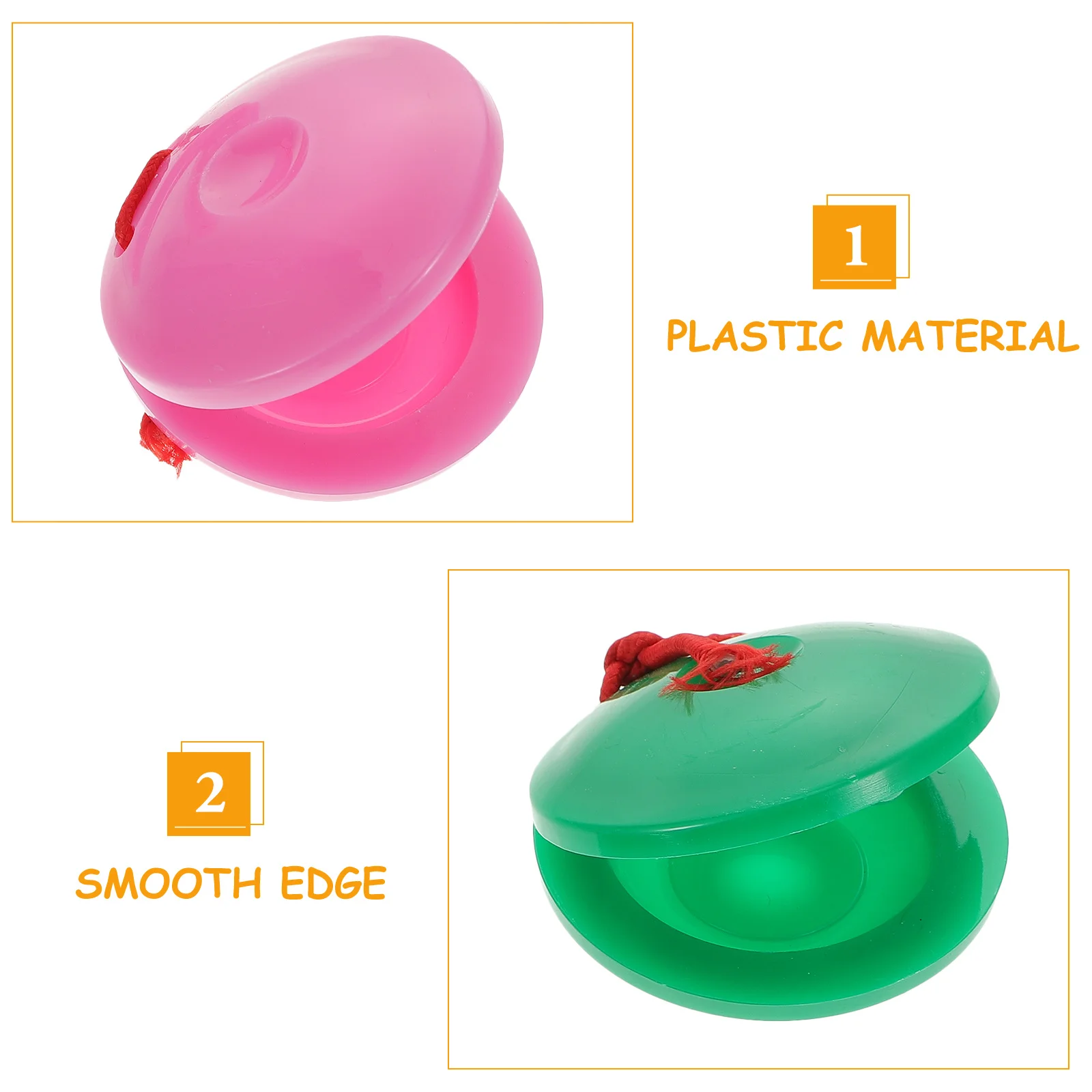 

8 Pcs Finger Castanets One Hand Clapping Musical Instrument for Percussion Childrens Rhythm Wooden