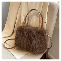 Hasp Velvet 2024 High Quality Crossbody Bag Solid Color Simple Fashion High Beauty Handbag Soft Trendy Versatile Shoulder Bag