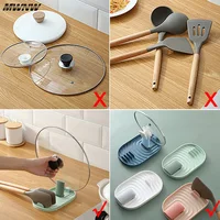 1pcs Polychrome Foldable Nordic Style Pot Holder Lid Shovel Storage Rack Practical Multifunctional Utensils for Kitchen Supplies - Image 2