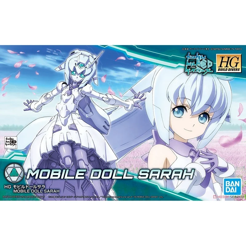 Bandai Gundam Model Kit Anime Figure HGBD Build Divers Mobile Doll Sarah Genuine Anime Figure Mobile Suit Girl Children Gift