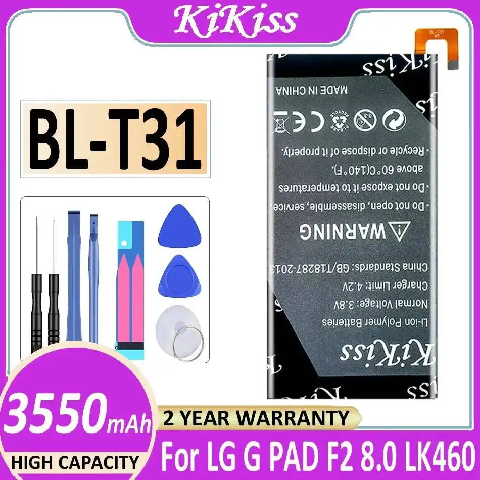 

3550Mah For LG G Pad F2 8.0 LK460 Reliable Power Tablet Battery Environmentally Friendly BL-T31