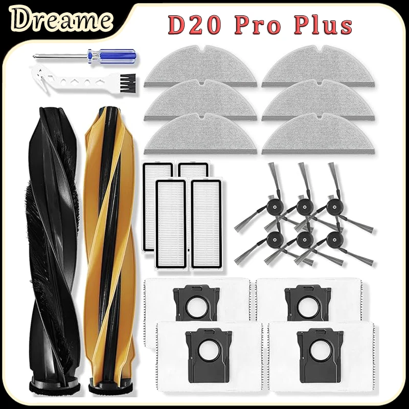 accessoires-pour-aspirateur-robot-dreame-d20-pro-plus-brosse-principale-filtres-hepa-tampons-de-nettoyage-sac-a-poussiere-brosse-laterale-pieces-de-rechange