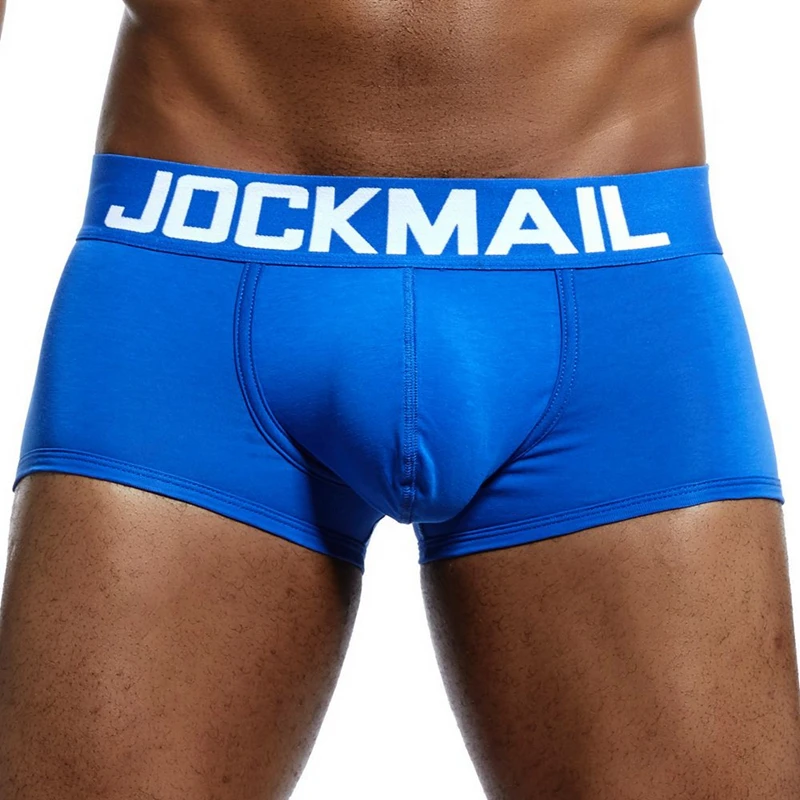 Jockmail New Brand Breathable Boxers Cotton cueca Gay Men Underwear penis U convex Big pouch Sexy Underpants calzoncillo hombre