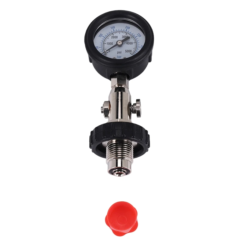 

ABKG Pro New DIN Air Tank Pressure Checker for Scuba Diving with 350Bar Gauge,Diving Gauge with Handle