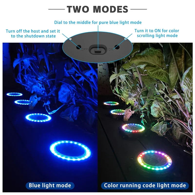 

Solar-powered turtle light buried in the courtyard lawn seven-color road surface indicator blue light