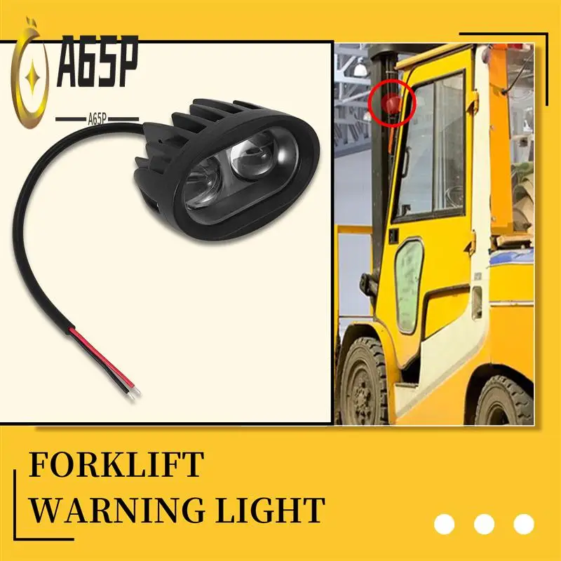 

A65P-10V-80V Vehicle Blue LED Warning Signal Lamp Forklift Truck Work Spot Safety Light Car 20W Industrial Safety Lamp