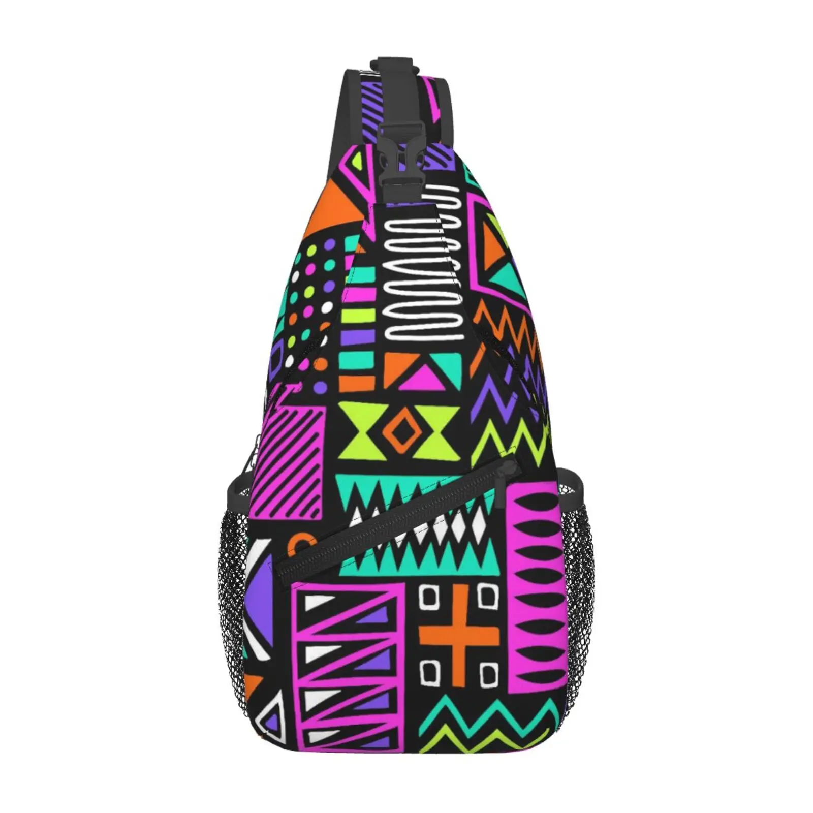 African Nation Pattern Print Shoulder Backpack Women Men Fashion Shoulder Chest Bags for For Traveling Hiking Sling Bag - view 4