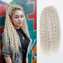 Magic Crochet Hair Curl Hair Water Wave Twist Synthetic Braid Hair Ombre Blonde Pink 22 Inch Deep Wave Braiding Hair Extension