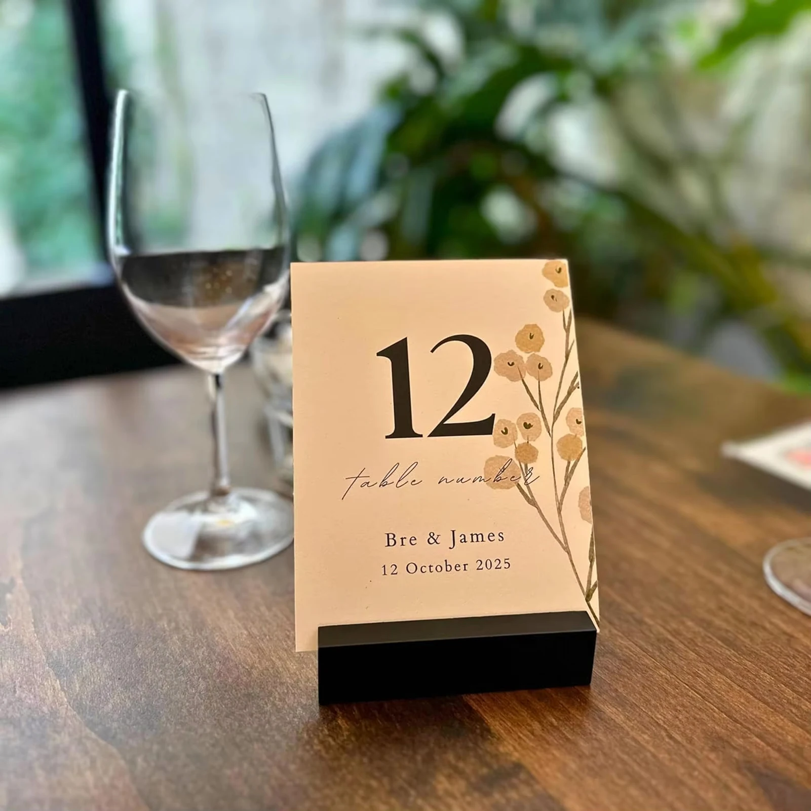 

Wood Table Business Card Holder Centerpieces Table Number Signs for Holiday Wedding Party Events