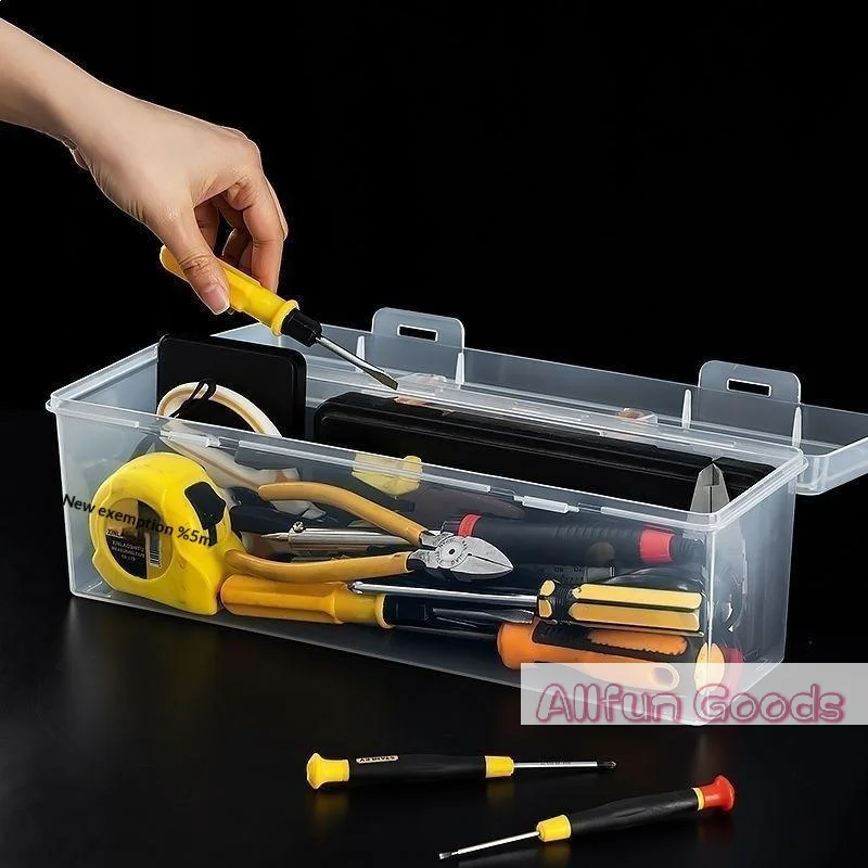 Hardware Tool Storage Box, Multi-Compartment Transparent Tool Organizer, Screw And Accessory Sorting Box, Household Screw, Wrenc