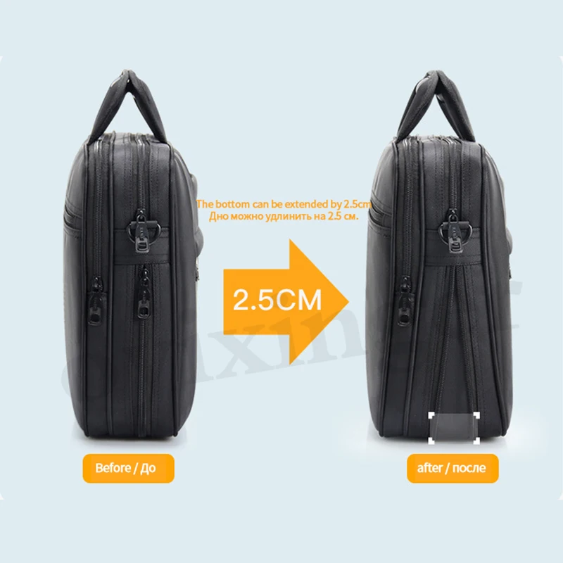 OYIXINGER Tas Laptop Pria Tas Komputer Bisnis Messenger Tas Kantor Pria untuk Xiaomi Dell MacBook 14 Inci Tas Tangan Bahu Pria