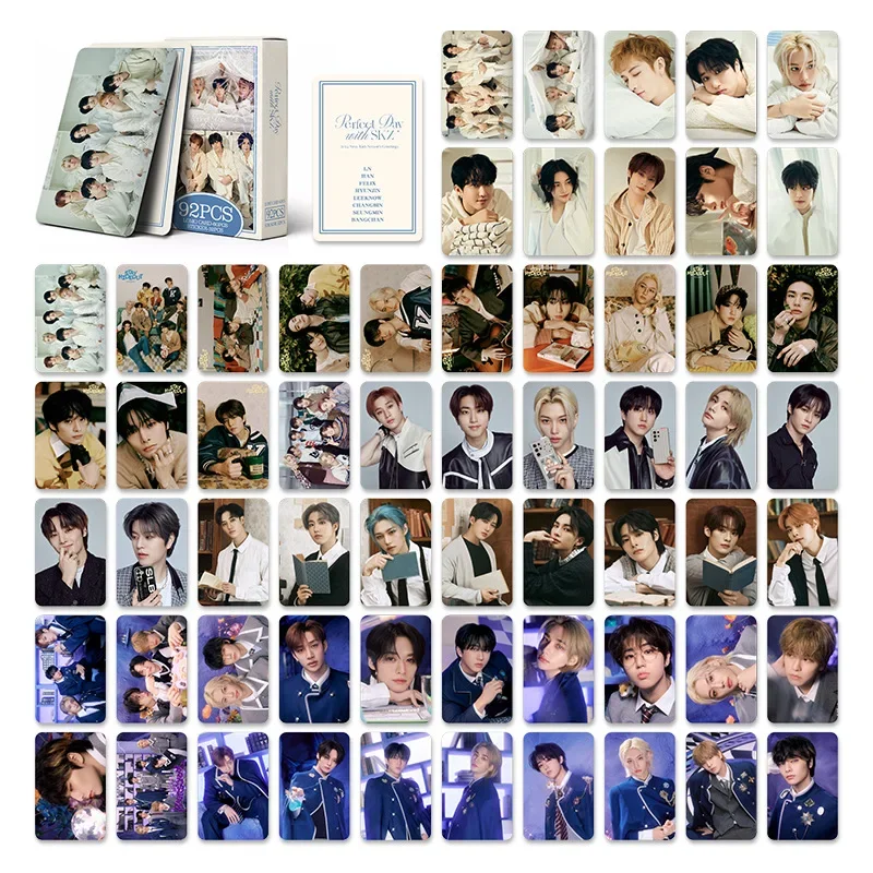 92pcs Kpop Idol Boy Group Album Perfect Day with SK Magic School Laser Lomo Card Star Photocards Postcards Series Sticker Card