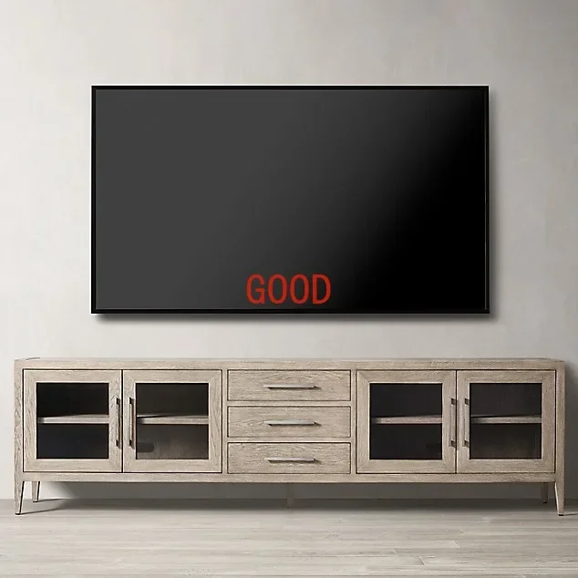 Solid Wood TV Simple Locker French Oak Modern Antique Solid Wood Floor Cabinet