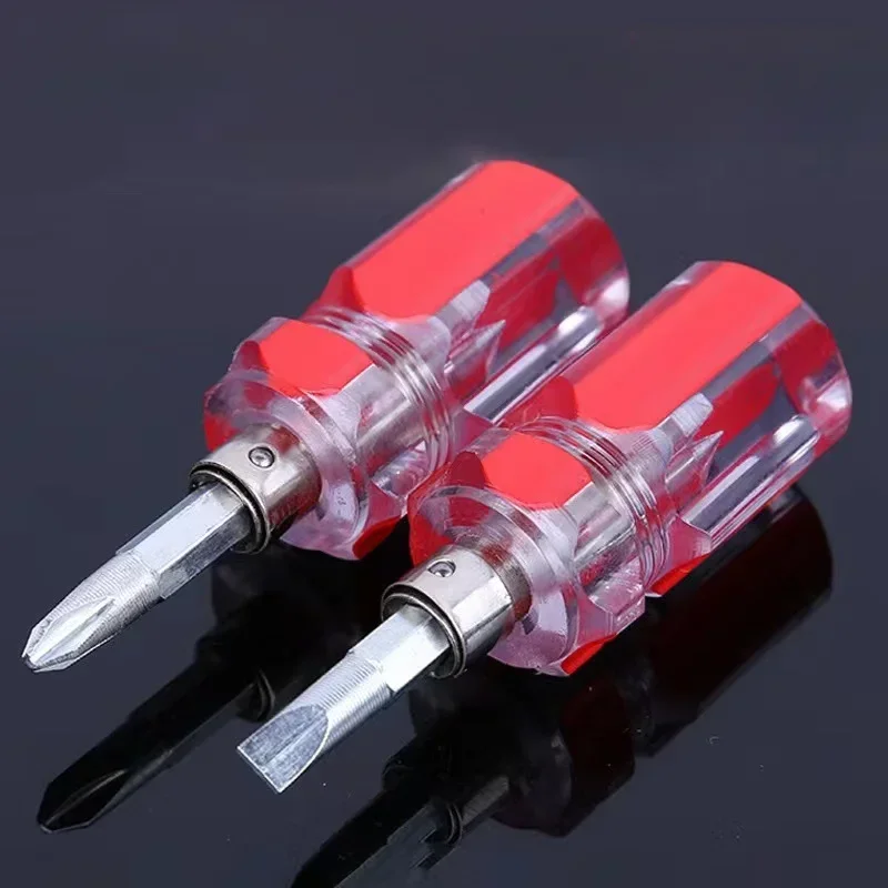 1Pcs Dual Purpose Slotted/Phillips Screwdriver Expansion Screwdriver Cross Word Ratchet Screwdriver Manual Hardware Tools