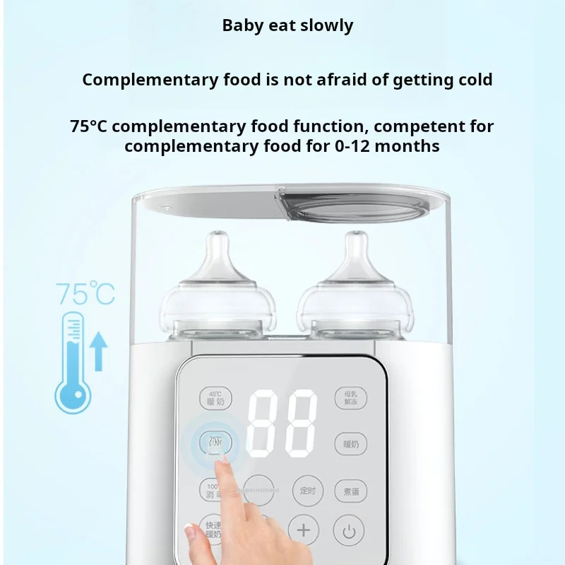 Aquecedor de mamadeiras multifuncional, acessórios rápidos para bebês, aquecedor de leite, esterilizador com controle preciso de temperatura