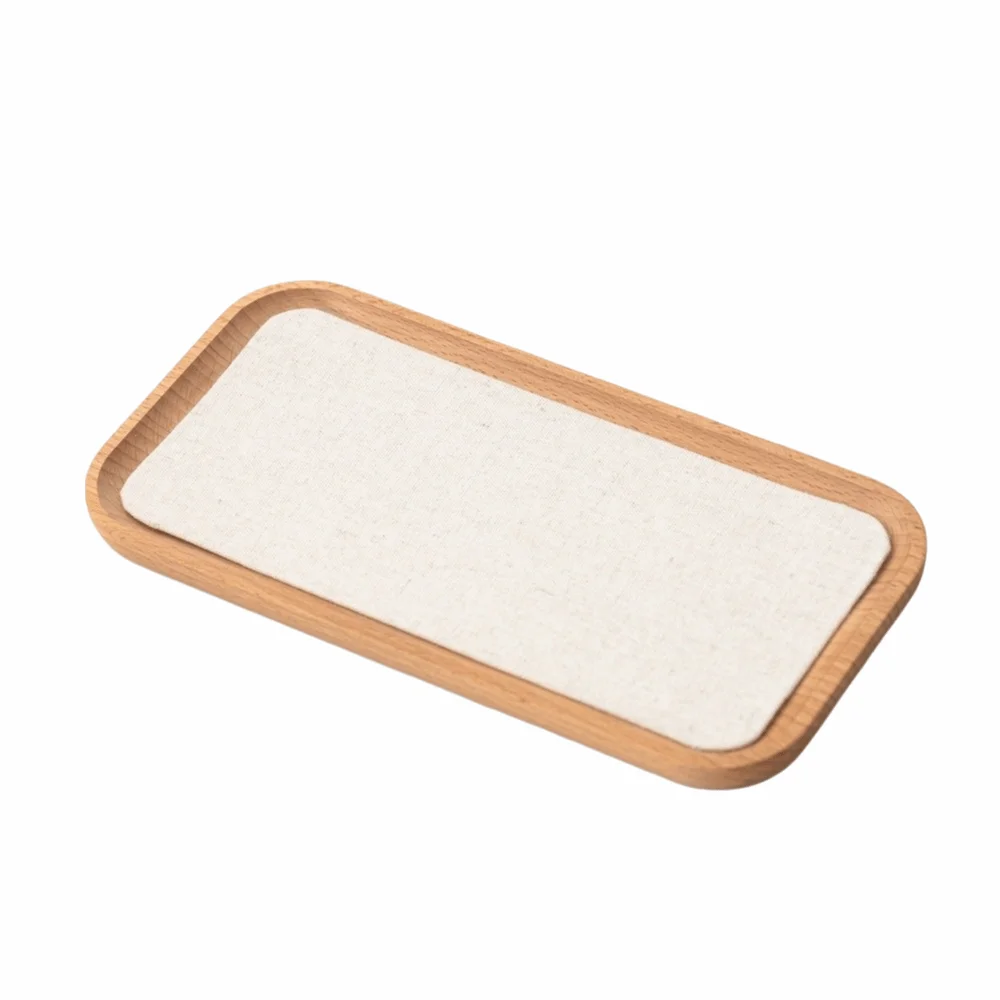 

Wooden Jewelry Storage Tray Portable Stackable Design Jewelry Display Plate Multi-Functional Space-saving Bracelet Necklace Tray