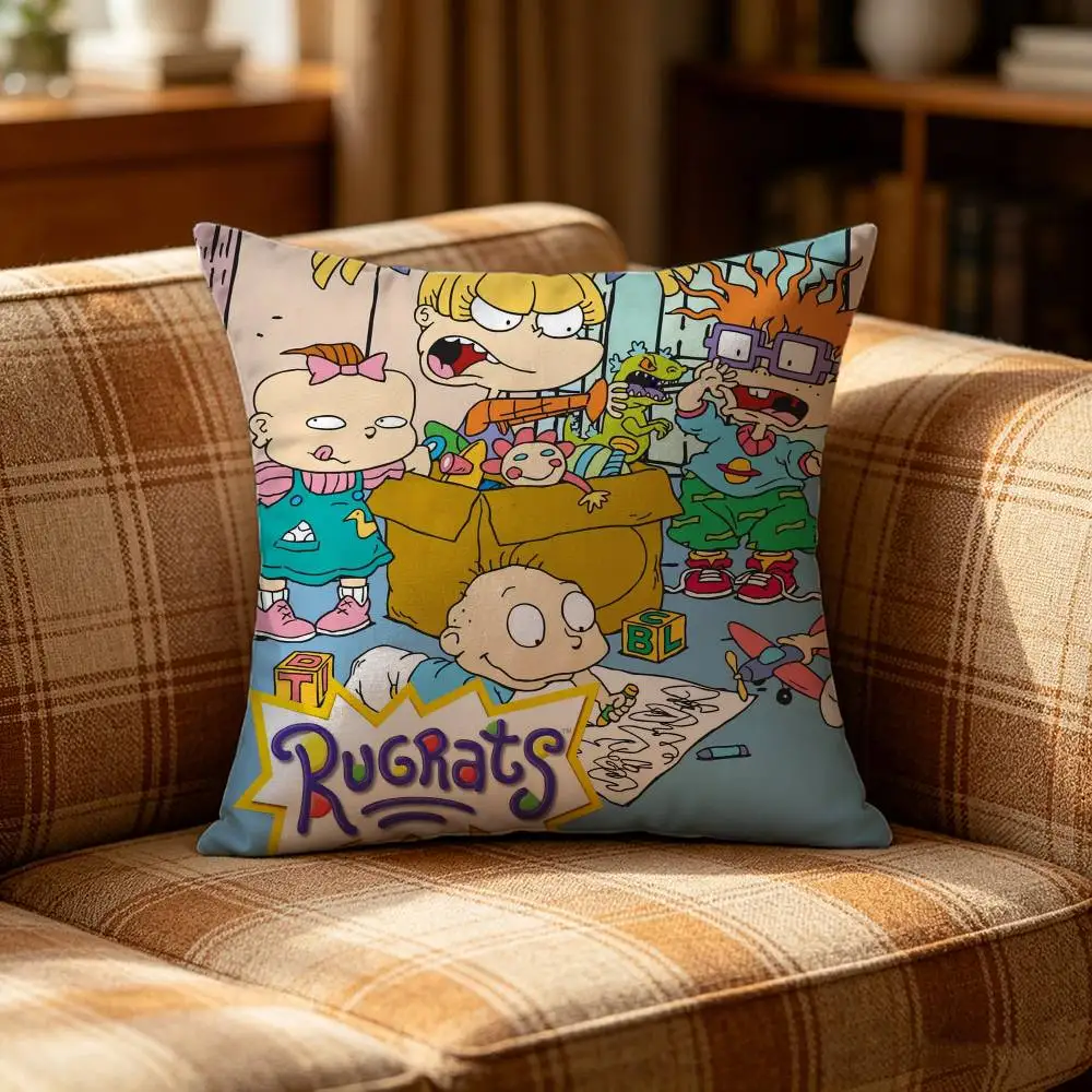 C-Cartoon R-Rugrats Pillow Case Cushion Cover Throw Pillow Case For Car Sofa