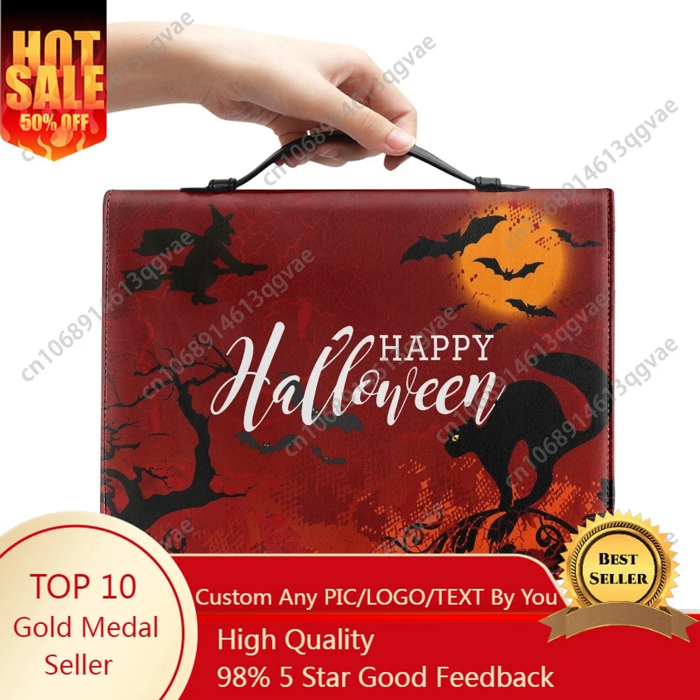 

2025 Halloween Horror Carnival Custom Bible Bags Christian Gifts Covers Bible Pack Waterproof Leather Bag Pockets Package Case