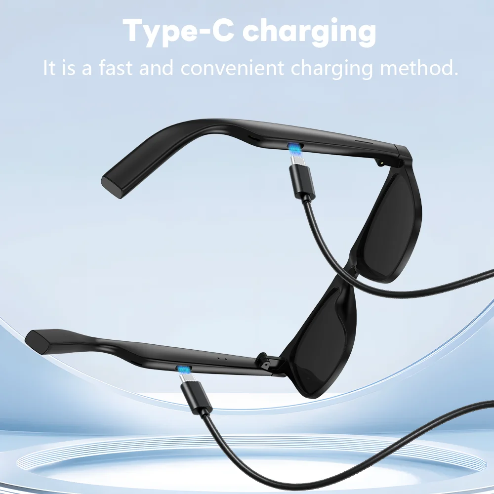 New Men's Smart Glasses Women's Bluetooth Glasses Voice Call Control Music UV Polarized Sunglasses Headphone Glasses Man 2026