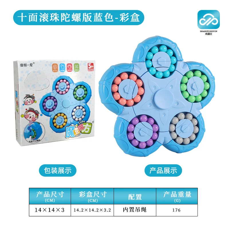 Cube Magique Rotatif Intelligence Doigt Disque Magique Spinner Doigt Jeu de Résolution de Problèmes pour Enfants Jouet Anti-Stress