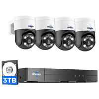 Hiseeu 5MP POE IP CCTV Security Camera HD NVR KIT Outdoor Night Vision One Way Audio Dome Ptz Camera Surveillance System