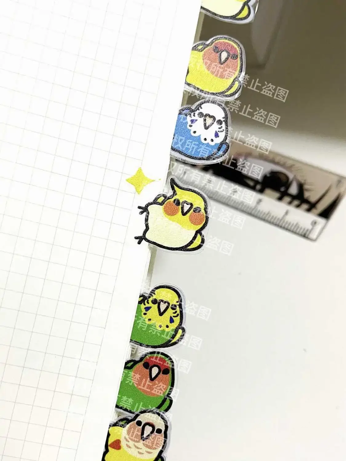 

Xiaohongshu same cute parrot index sticker high value bird hand account decorative sticker bookmark mark sticker