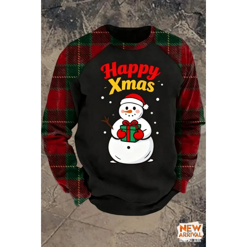 ثلاثية الأبعاد مطبوعة عيد الميلاد منقوشة البلوز للرجال النساء سانتا كلوز نمط هوديي عادية كم طويل البلوفرات الجولة الرقبة هوديس