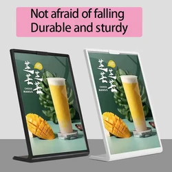 Acrylic panel menu display rack A4 A5 A6, L-shaped vertical table card table card high-end plastic wine plate catalog menu