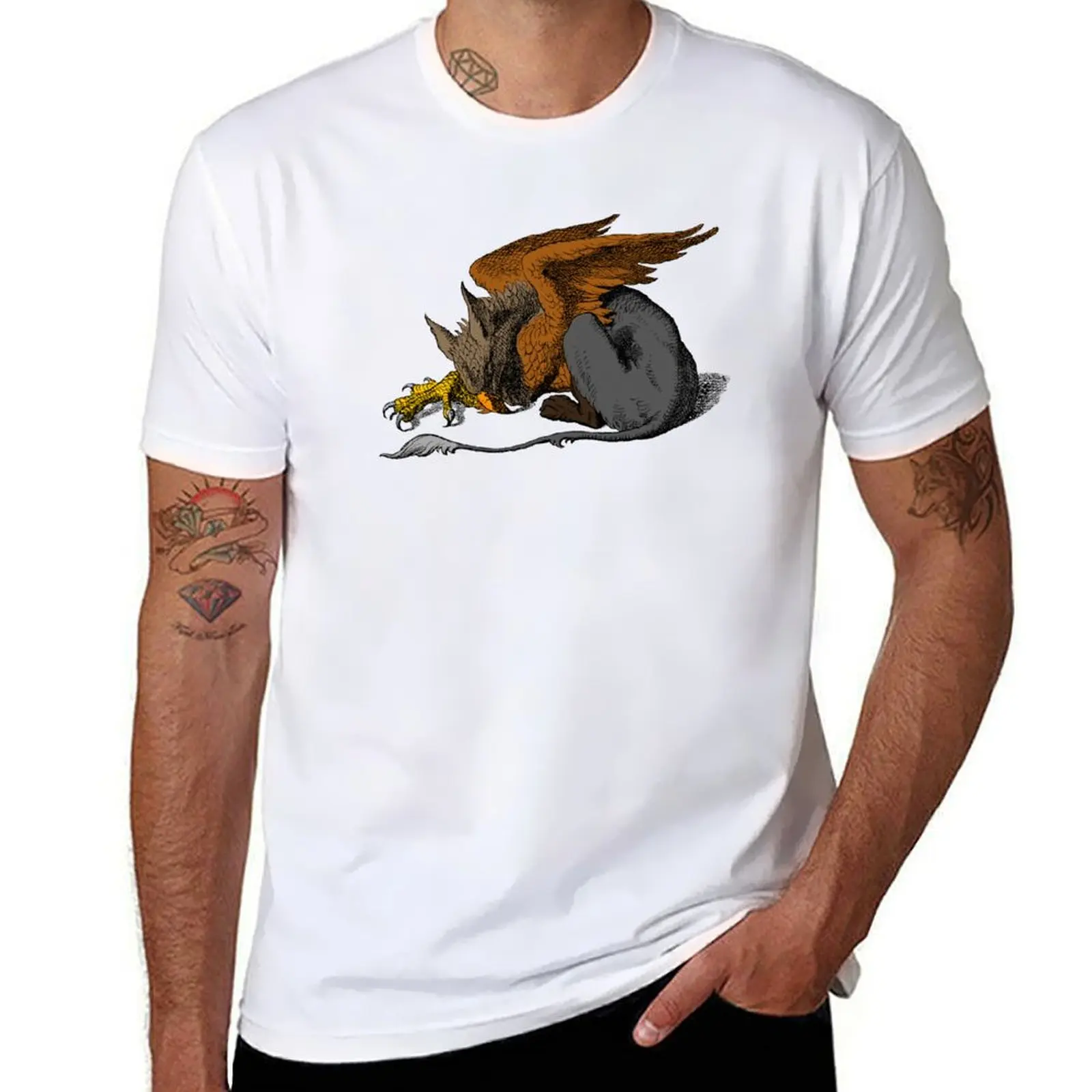 

Sleeping Gryphon T-Shirt t shirt man cotton t shirt custom print T-Shirt