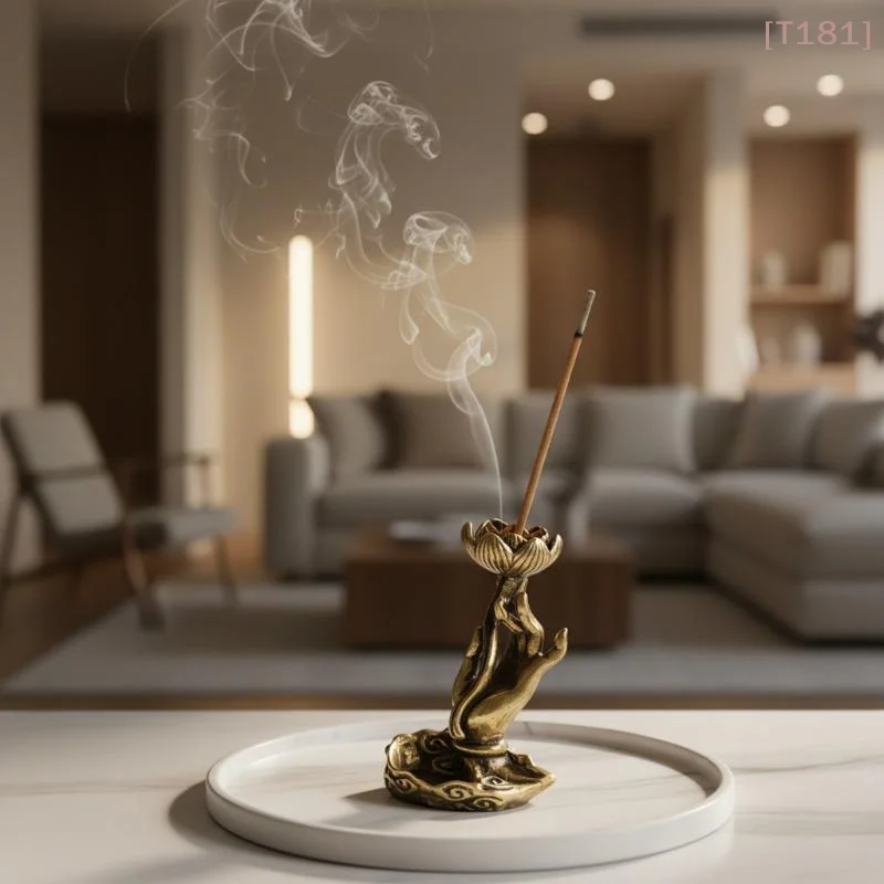 [E] Alloy Backflow Incense Burner Mini Bergamot Lotus Waterfall Incense Sticks Holder Incense Cone Stand For Home Office Decor