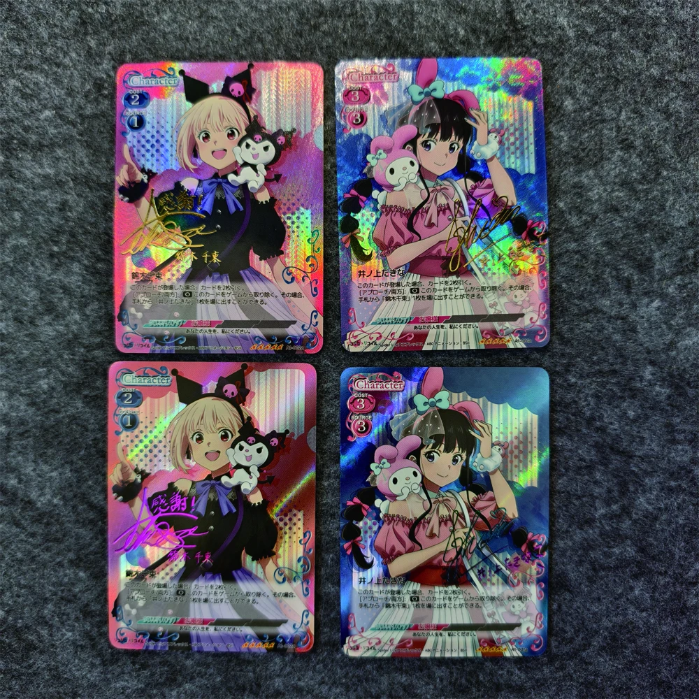 Tokisaki Kurumi Signature Card  Anime Collection Card Gold Stamping Refractive Color Rainbow Flash Textured Gifts
