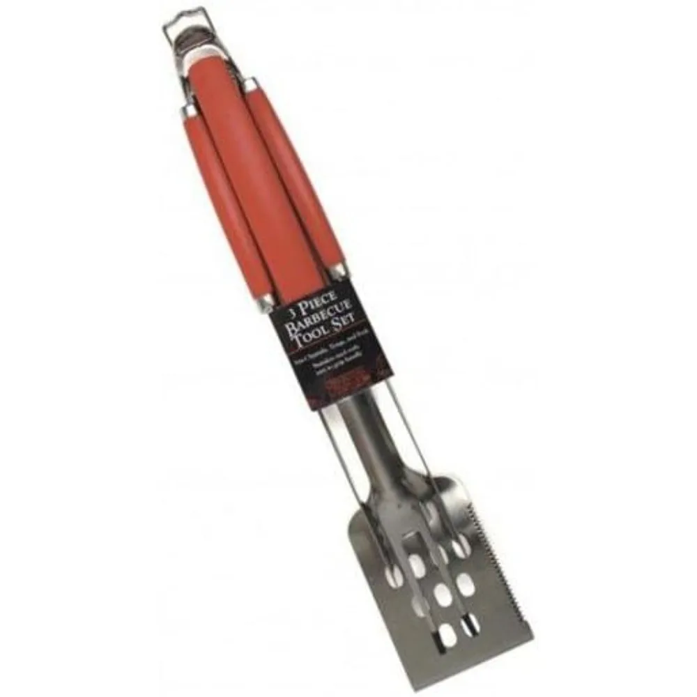 

Набор инструментов для барбекю Perfect Chef из 3 предметов с красной ручкой