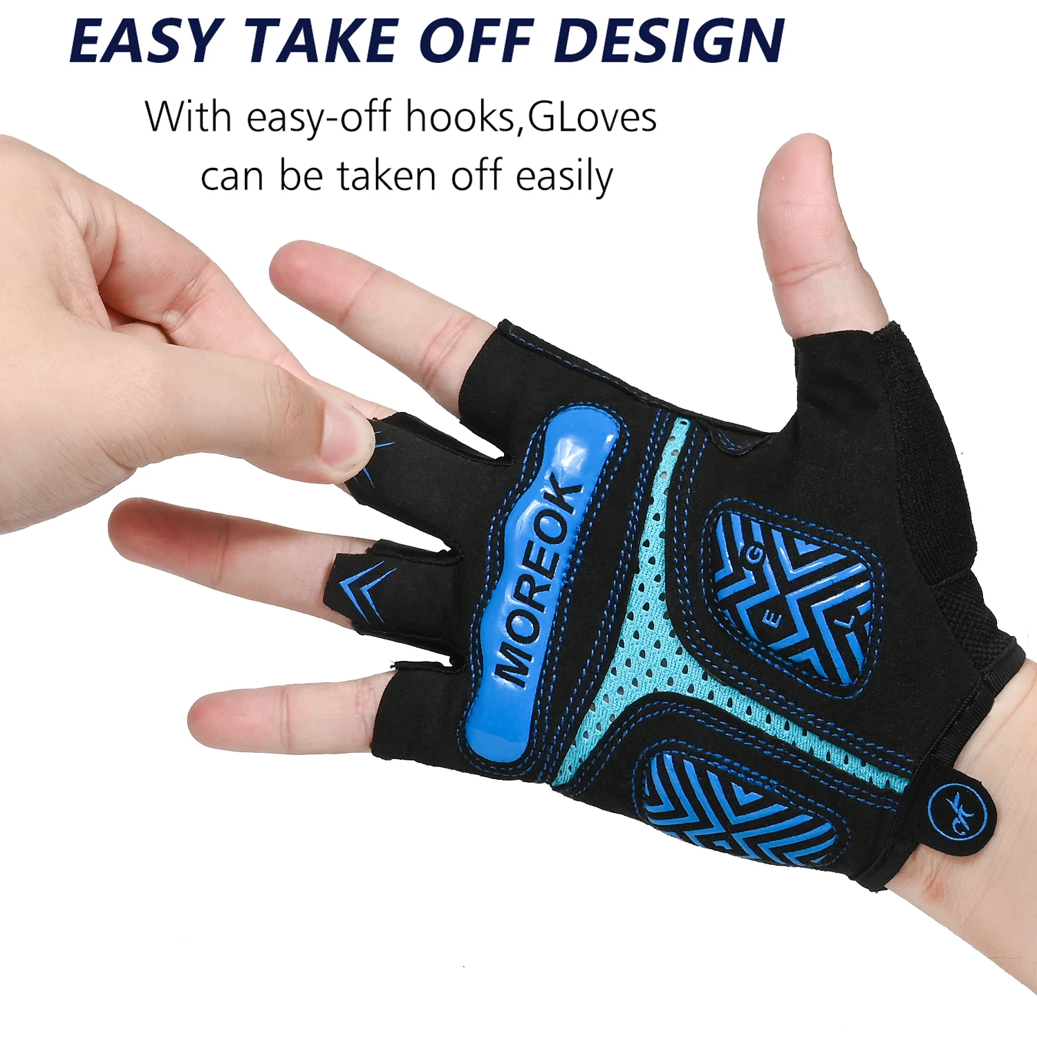 MOREOK Bike Gloves Shockproof Breathable Road Cycling Gloves Gel Pads Dirt Bike MTB Bike Cycling Bicycle Gloves for Men Women