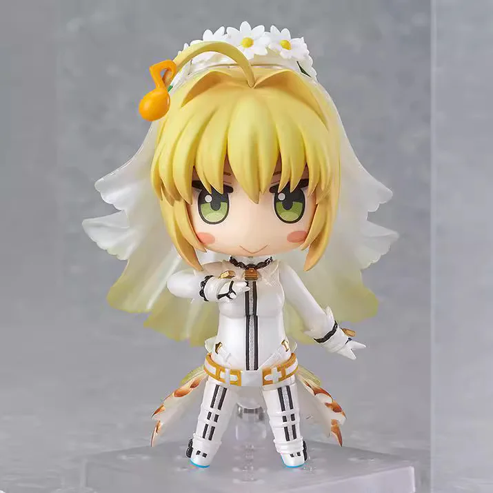 

Fate Extra CCC Q Version Saber 387 Wedding Dress Clay Doll Face Changeable Figure